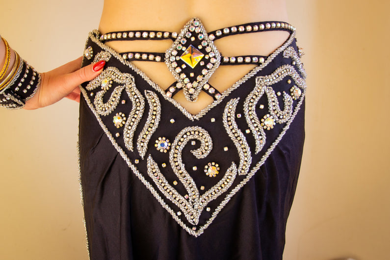 Versace of Cairo: Black and Rhinestone Costume