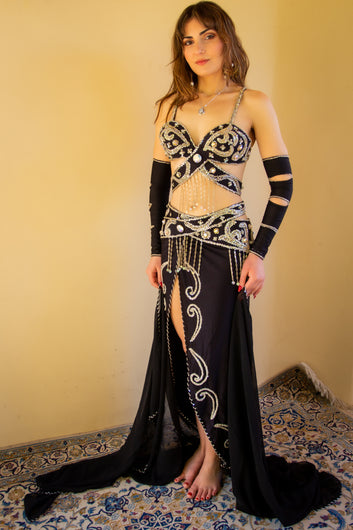 Versace of Cairo: Black and Rhinestone Costume