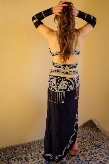 Versace of Cairo: Black and Rhinestone Costume