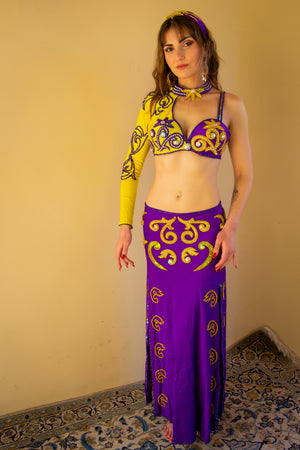 Versace of Cairo: Purple and Yellow Sleeve Costume