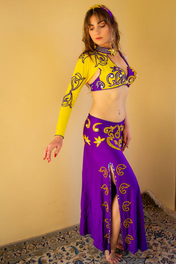 Versace of Cairo: Purple and Yellow Sleeve Costume
