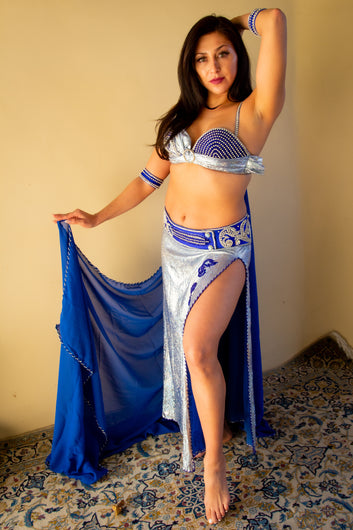 Versace of Cairo: Blue and Silver Stunner