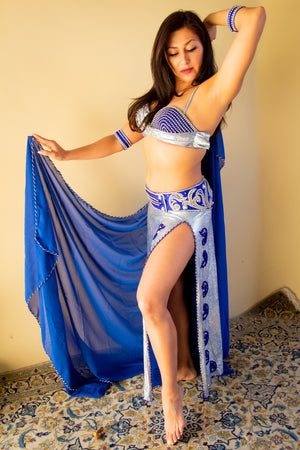 Versace of Cairo: Blue and Silver Stunner