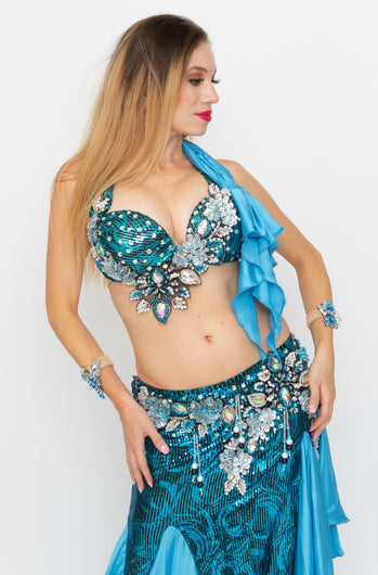 Osmani Blue Sequin Swirl