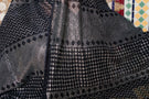 Modern Black and Silver Assuit Shawl with Mixed Diamond Design