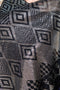 Modern Black and Silver Assuit Shawl with Diamond Matrix