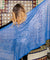 Modern Blue and Silver Assuit Shawl With Multi Diamonds Design