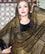 Modern Black and Gold Assuit Shawl With Mixed Diamonds Design