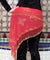 Assuit Beaded Hip Scarf/Sash Red with Gold Beads