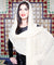 Modern White and Gold Assuit Shawl With Mixed Diamonds Design