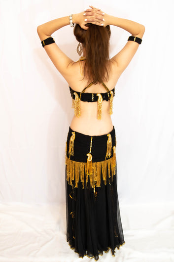 1940s Samia Gamal Style Classic Black & Golden