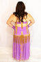 1940s Samia Gamal Style Lavendar & Gold