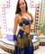 1940s Samia Gamal Style Costume - Royal Blue & Gold