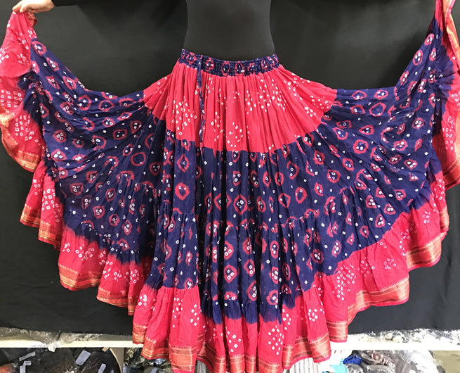 Indian Tie-Dye Bandhani Skirt