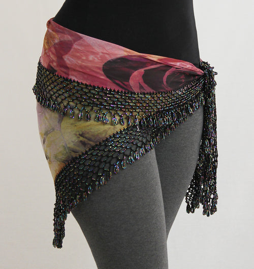 Triangle Fabric Beaded Sash