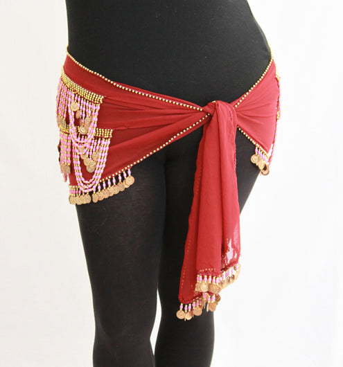 Hip Sash with Beaded Crescents