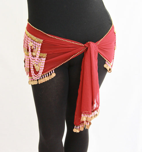 Hip Sash with Beaded Crescents