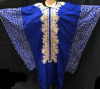 Embroidered Khaleegy Thobe-Royal Blue