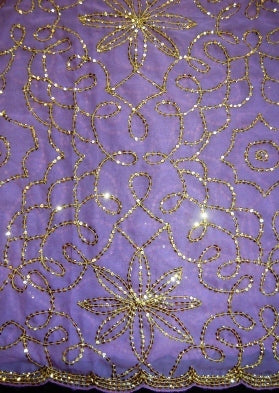 Intricate Chiffon Sequined Veil