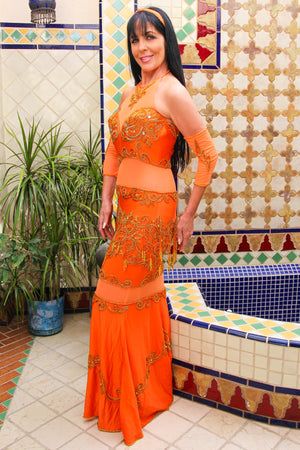 Osmani Orange Asymmetrical Splendor