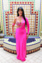 Wafaa Hot Pink Contemporary Saidi Dress
