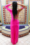 Wafaa Hot Pink Contemporary Saidi Dress
