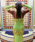 Wafaa Golden Lime Halter Dress
