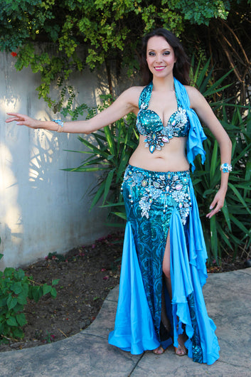 Osmani Blue Sequin Swirl