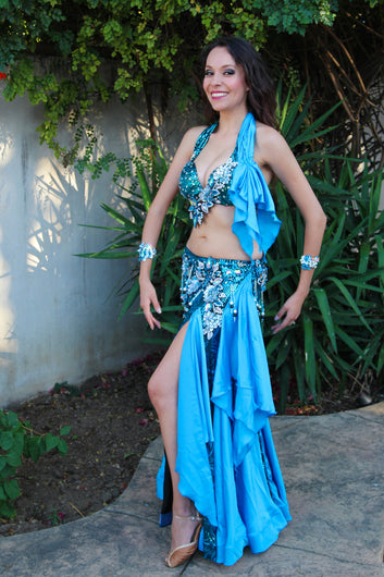 Osmani Blue Sequin Swirl